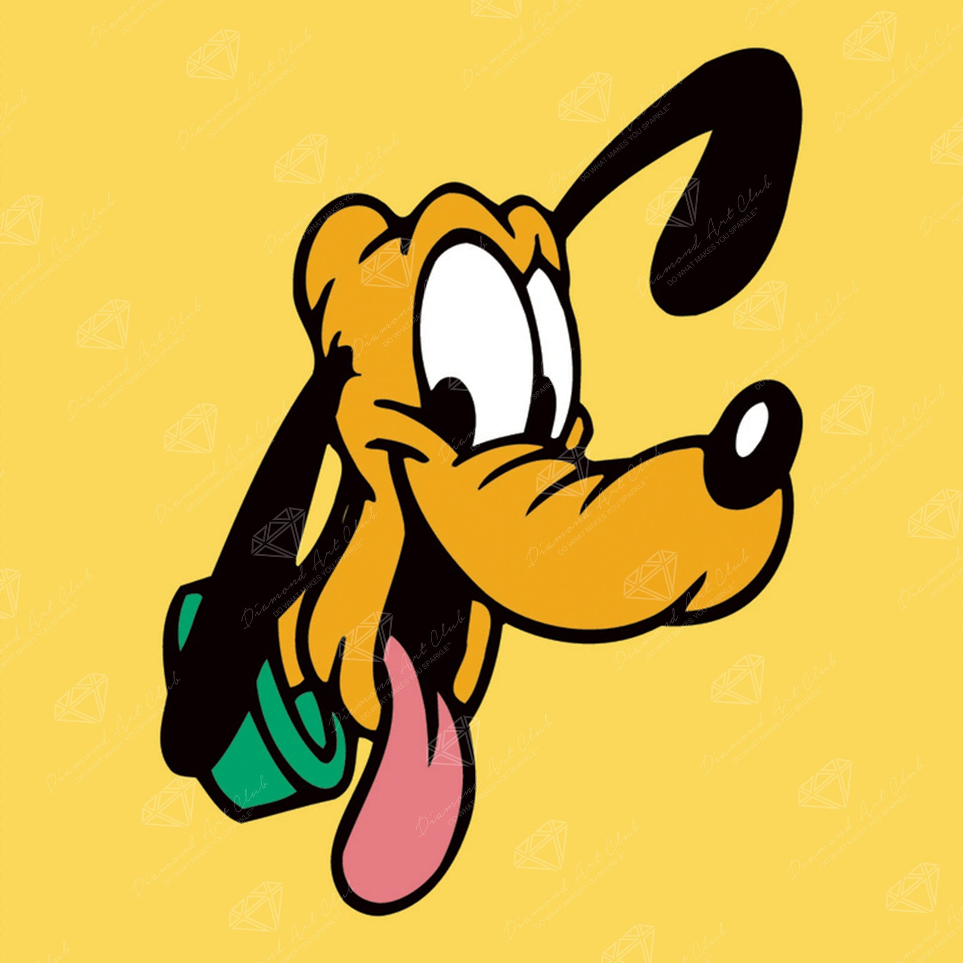 Diamond Painting Pluto 9" x 9" (22.8cm x 22.8cm) / Round with 6 Colors including 1 AB / 6,889