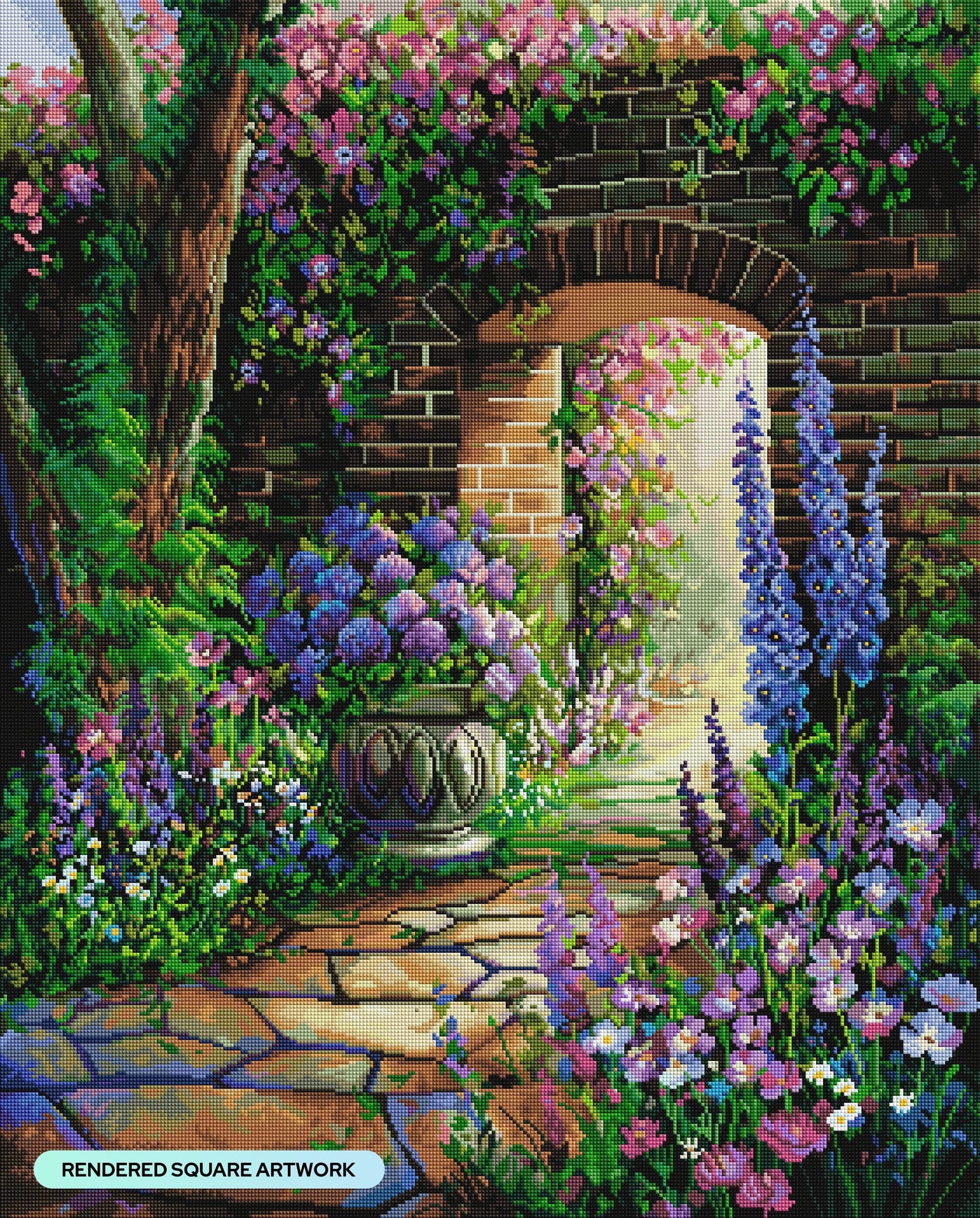 Diamond Painting Poet's Retreat 27.6" x 34.3" (70cm x 87cm) / Square With 67 Colors Including 5 ABs and 1 Fairy Dust Diamond / 98,069