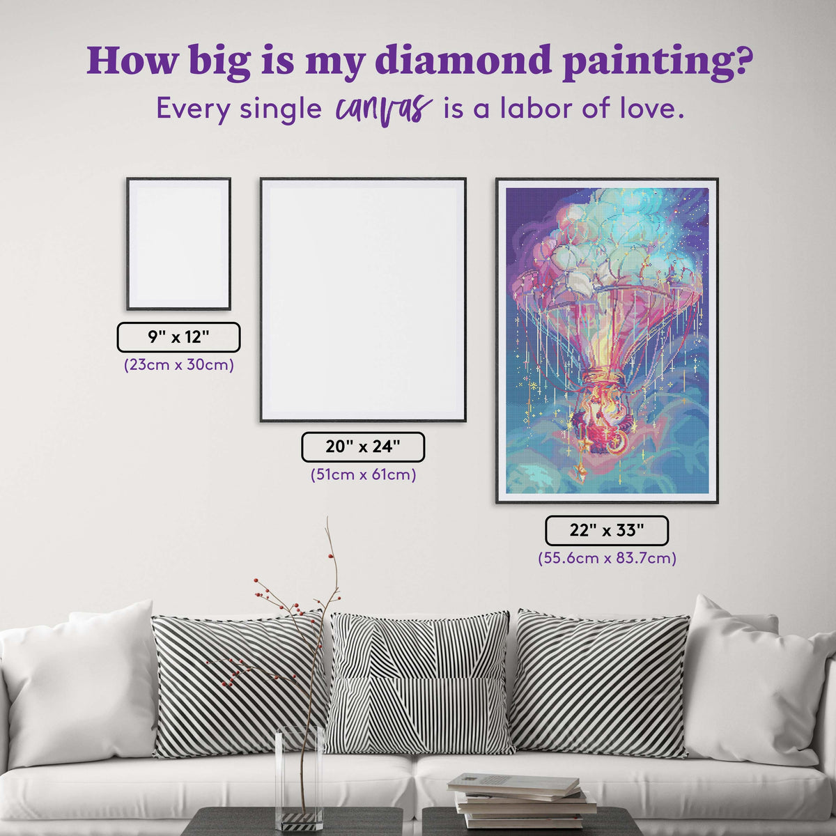 Diamond Painting Powered by Firefox 22" x 33" (55.6cm x 83.7cm) / Round with 72 Colors including 2 ABs and 1 Iridescent Diamond and 3 Fairy Dust Diamonds / 61,408