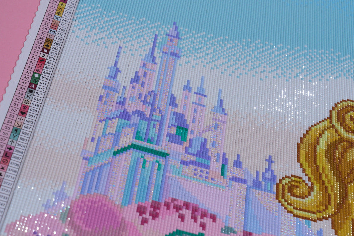 Diamond Painting Princess Aurora 25.6" x 28.7" (65cm x 72.9cm) / Square with 81 Colors including 3 ABs and 1 Special Diamond and 3 Fairy Dust Diamonds / 76,473