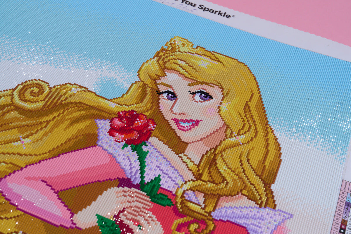 Diamond Painting Princess Aurora 25.6" x 28.7" (65cm x 72.9cm) / Square with 81 Colors including 3 ABs and 1 Special Diamond and 3 Fairy Dust Diamonds / 76,473