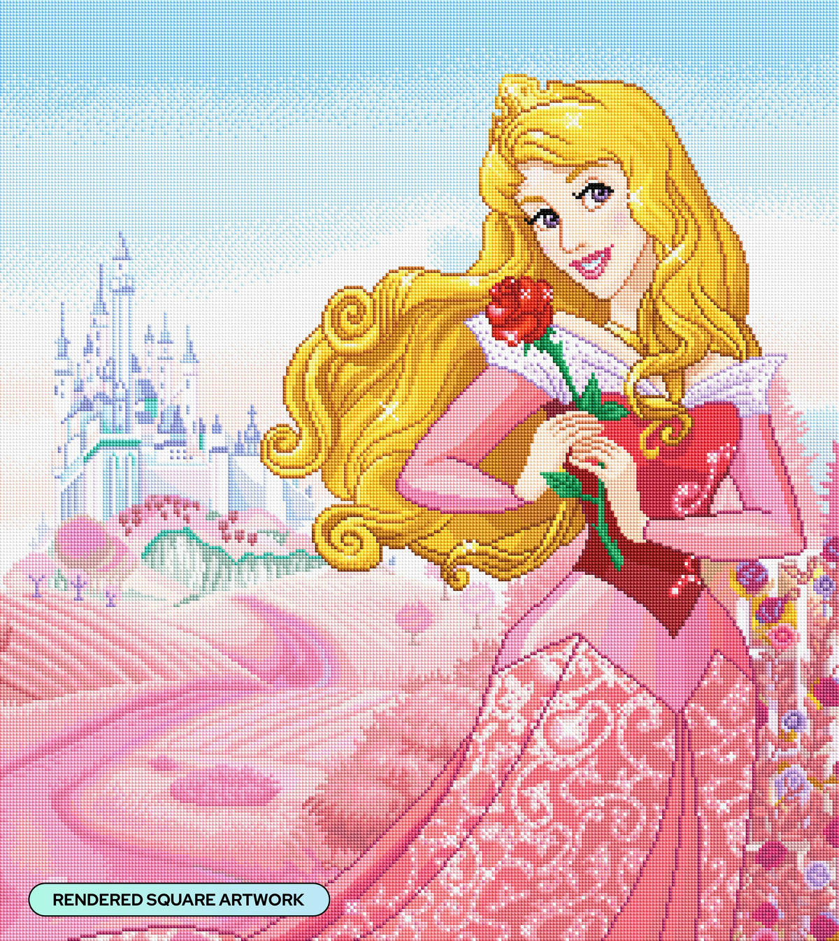 Diamond Painting Princess Aurora 25.6" x 28.7" (65cm x 72.9cm) / Square with 81 Colors including 3 ABs and 1 Special Diamond and 3 Fairy Dust Diamonds / 76,473