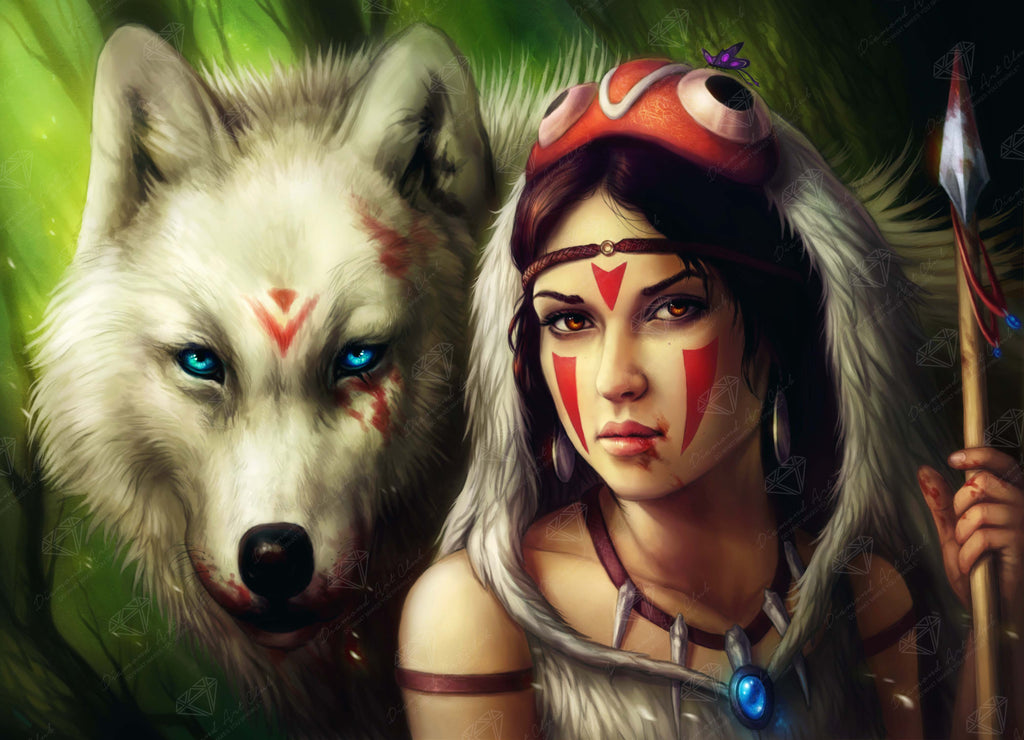 Princess Mononoke — 12.6" x 17.3" Square 38 Colors 21 625