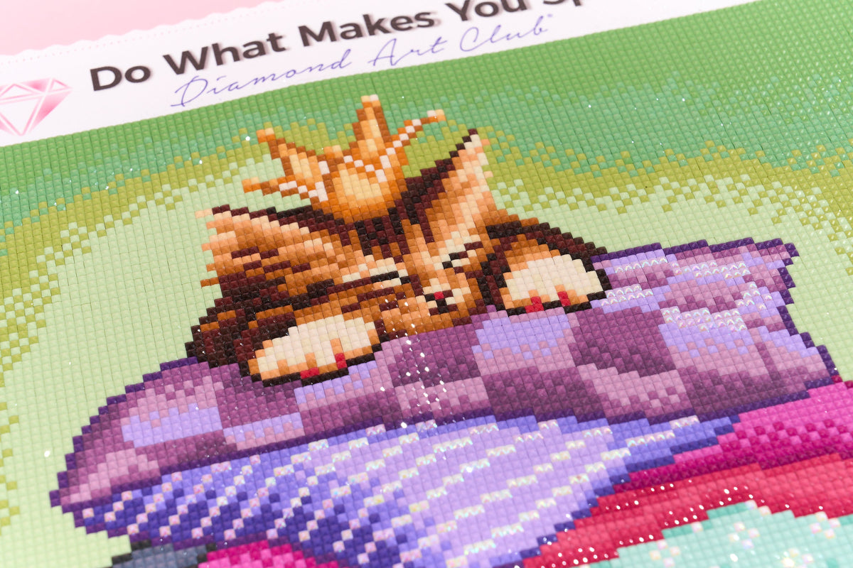 Diamond Painting Princess & The Pea Kitty 13" x 13" (33cm x 33cm) / Square with 52 Colors including 5 ABs / 17,161
