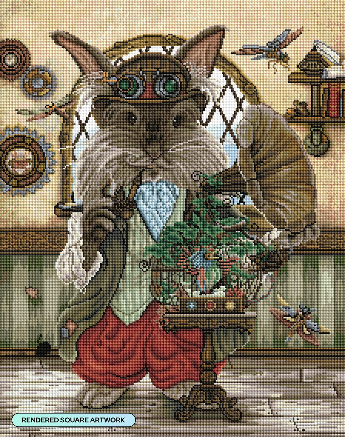 Diamond Painting Professor Oliver MacCrumb 22" x 28" (55.8cm x 70.7cm) / Square with 64 Colors including 2 ABs and 2 Fairy Dust Diamonds / 63,616