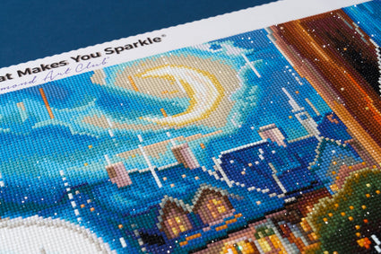 Diamond Painting Pumpkin Cuppa 26" x 22" (66cm x 55.6cm) / Round with 57 Colors including 1 AB and 5 Fairy Dust Diamonds / 48,480