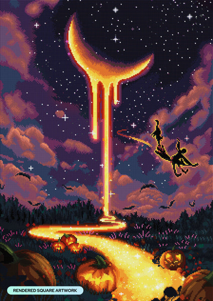 Diamond Painting Pumpkin 22" x 31" (55.8cm x 78.7cm) / Square With 51 Colors Including 1 AB and 5 Fairy Dust Diamonds and 1 Iridescent Diamond / 70,784