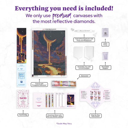 Diamond Painting Pumpkin 22" x 31" (55.8cm x 78.7cm) / Square With 51 Colors Including 1 AB and 5 Fairy Dust Diamonds and 1 Iridescent Diamond / 70,784