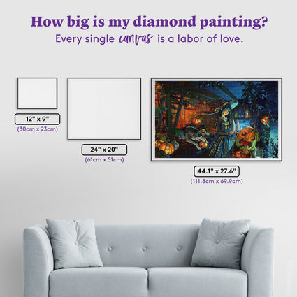 Diamond Painting Pumpkin Season 44.1" x 27.6" (111.8cm x 69.9cm) / Square with 95 Colors including 4 ABs and 3 Fairy Dust Diamonds / 126,169