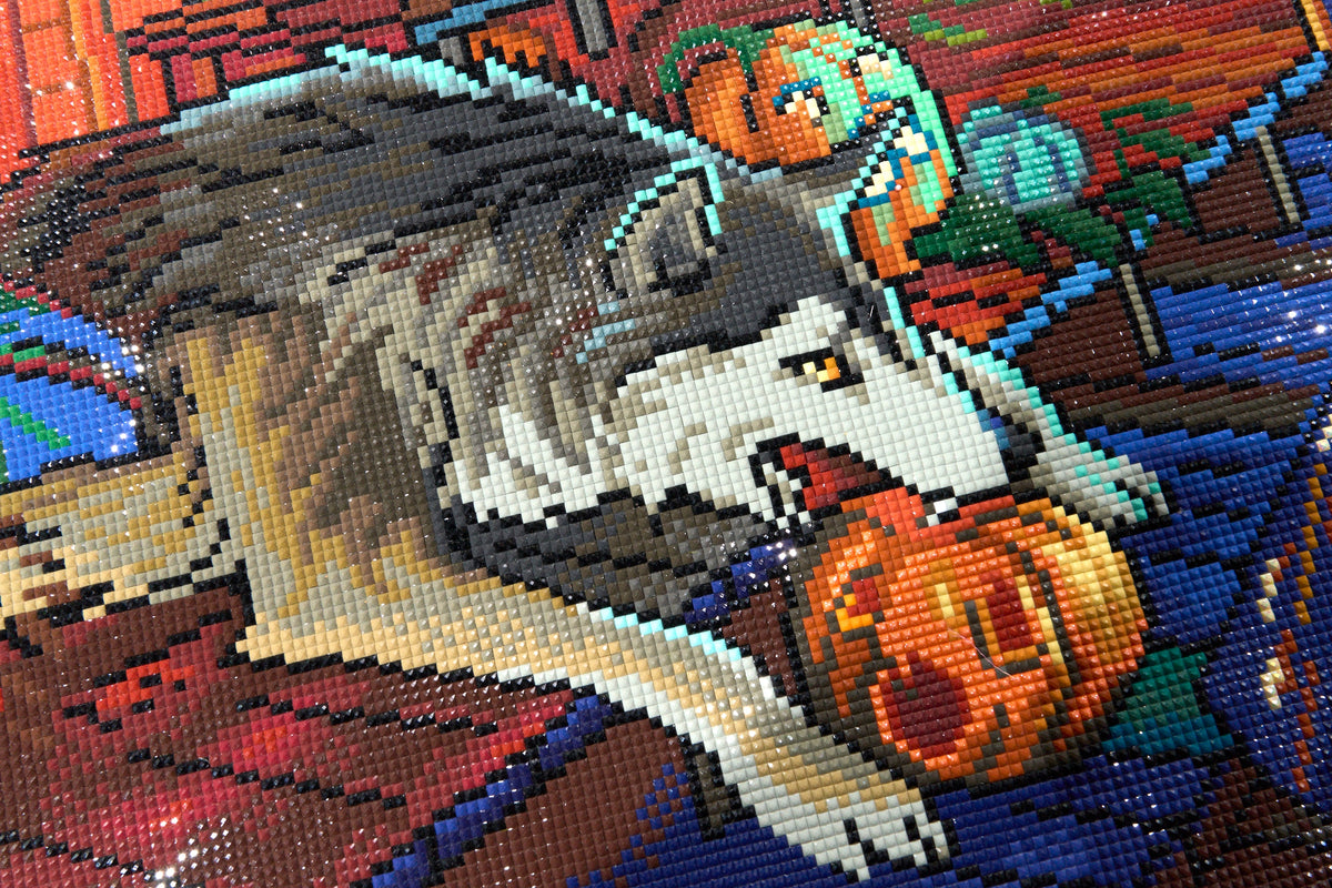 Diamond Painting Pumpkin Season 44.1" x 27.6" (111.8cm x 69.9cm) / Square with 95 Colors including 4 ABs and 3 Fairy Dust Diamonds / 126,169