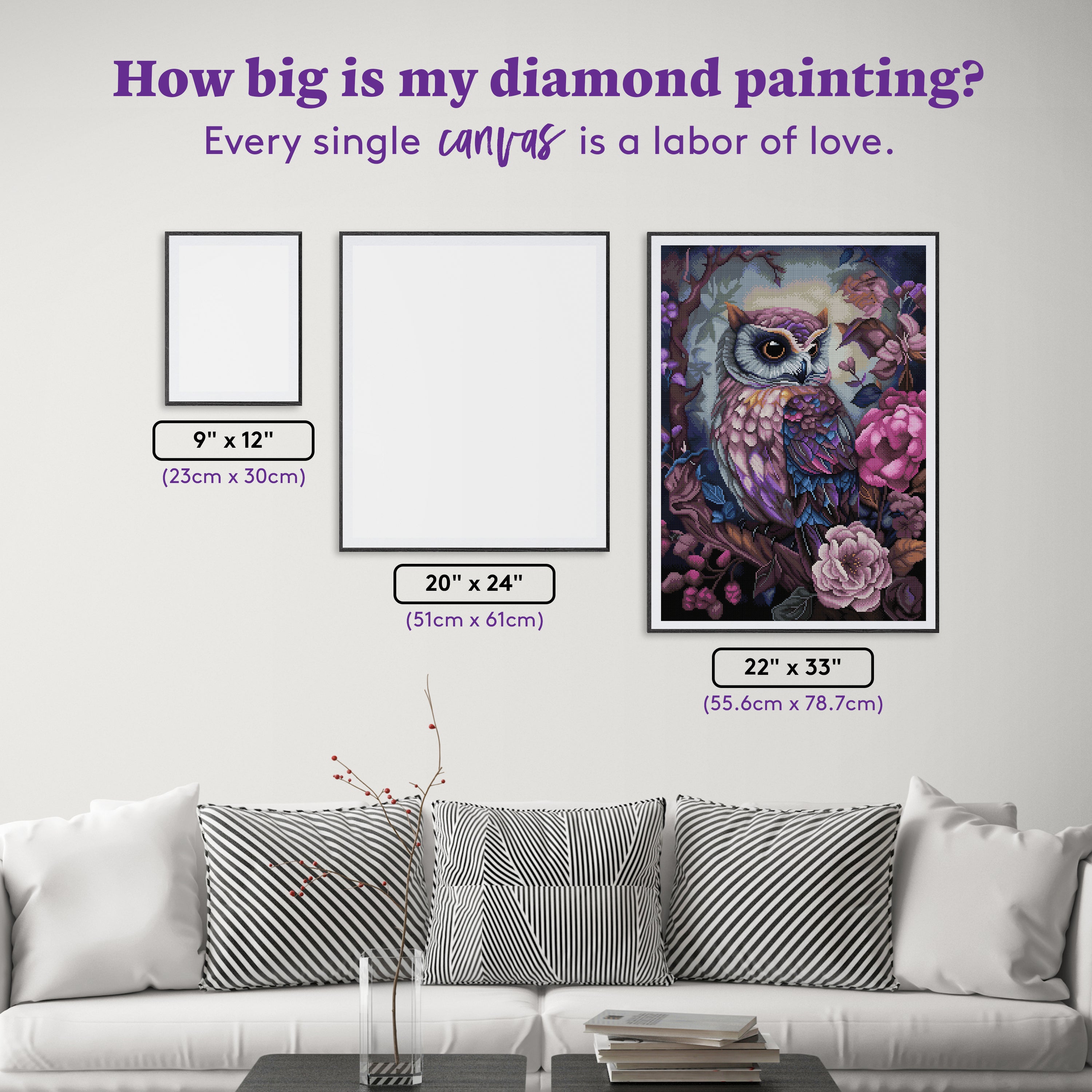 Purple Owl – Diamond Art Club