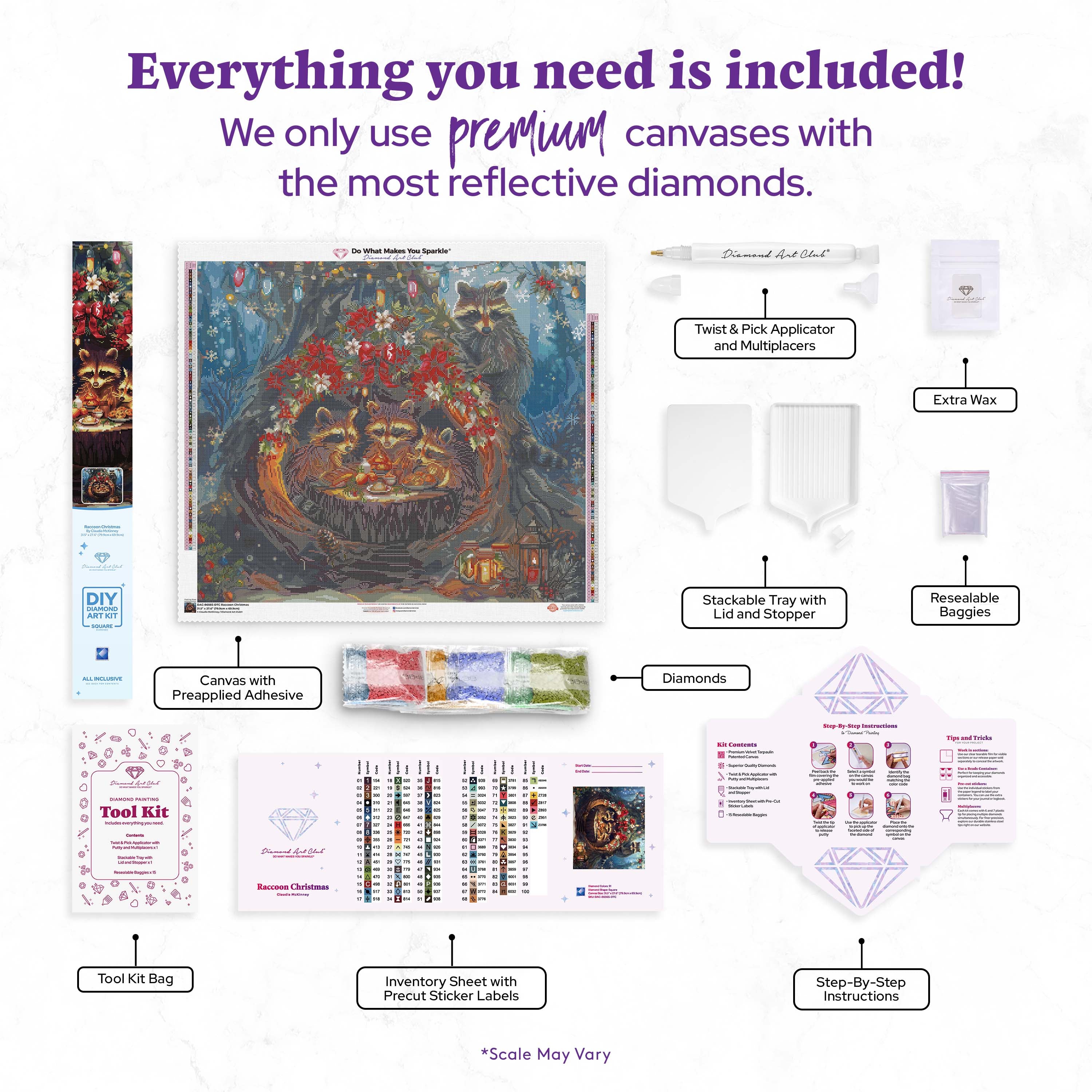 Raccoon Christmas – Diamond Art Club