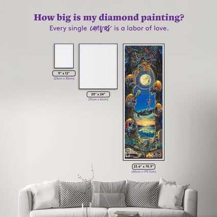 Diamond Painting Raccoon City 23.6" x 70.9" (60cm x 179.7cm) / Square with 69 Colors including 2 ABs and 2 Special Diamonds and 4 Fairy Dust Diamonds / 174,002