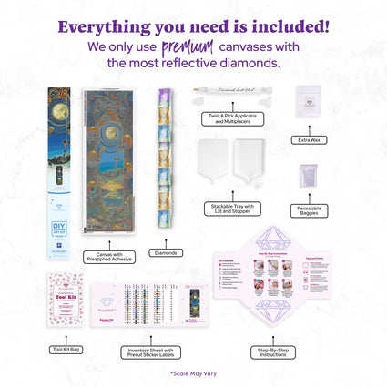 Diamond Painting Raccoon City 23.6" x 70.9" (60cm x 179.7cm) / Square with 69 Colors including 2 ABs and 2 Special Diamonds and 4 Fairy Dust Diamonds / 174,002