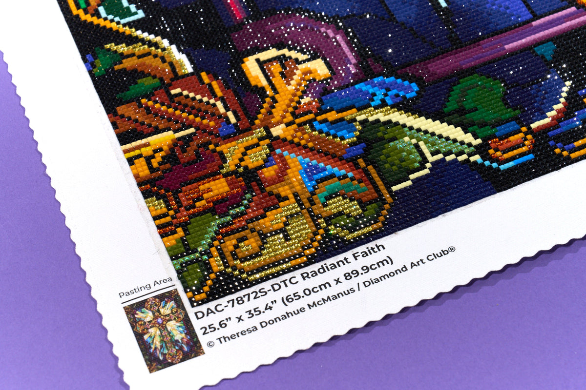 Diamond Painting Radiant Faith 25.6" x 35.4" (65cm x 89.9cm) / Square with 96 Colors including 3 ABs and 2 Iridescent Diamonds and 3 Fairy Dust Diamonds / 94,221