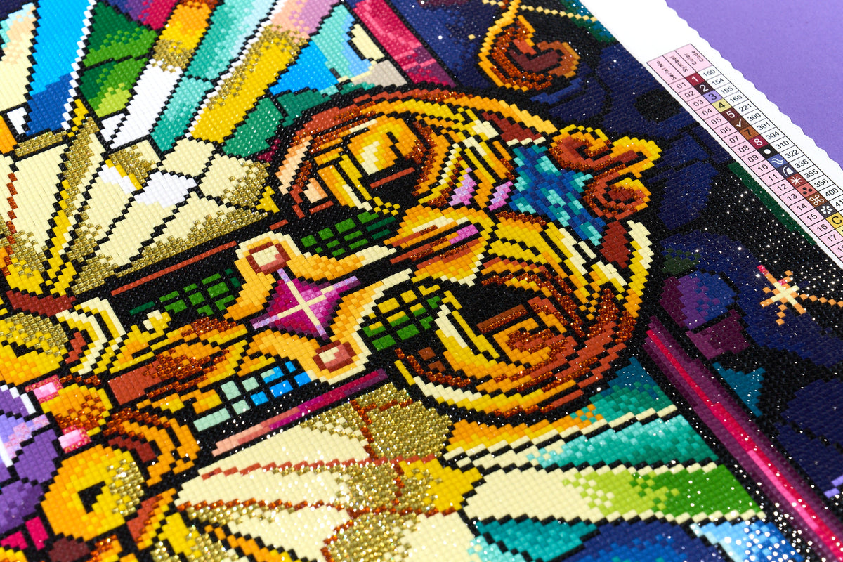 Diamond Painting Radiant Faith 25.6" x 35.4" (65cm x 89.9cm) / Square with 96 Colors including 3 ABs and 2 Iridescent Diamonds and 3 Fairy Dust Diamonds / 94,221