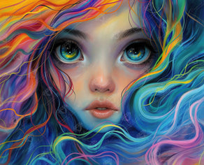 Diamond Painting Rainbow Radiance 21" x 17" (52.8cm x 42.7cm) / Round with 86 Colors including 2 ABs and 4 Fairy Dust Diamonds / 29,760