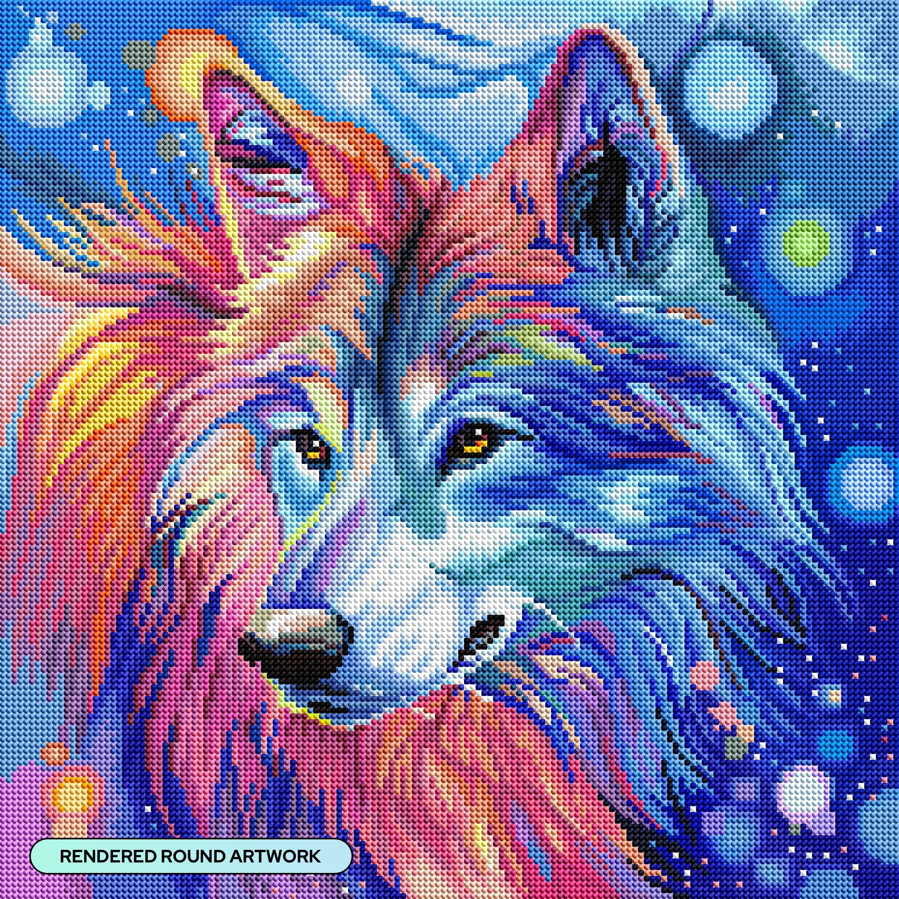 Rainbow Wolf II ダイヤモンドペインティングキット – Diamond Art Club