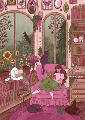 Diamond Painting Rainy Summer Day 27.6" x 39" (69.9cm x 98.8cm) / Square with 57 Colors including 3 ABs and 1 Iridescent Diamond and 1 Frosted Diamond and 1 Special Diamond and 4 Fairy Dust Diamonds / 111,557