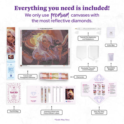 Diamond Painting Raven Spirit 29" x 22" (73.7cm x 55.8cm) / Square with 40 Colors including 2 ABs and 1 Electro Diamond and 4 Fairy Dust Diamonds / 66,304