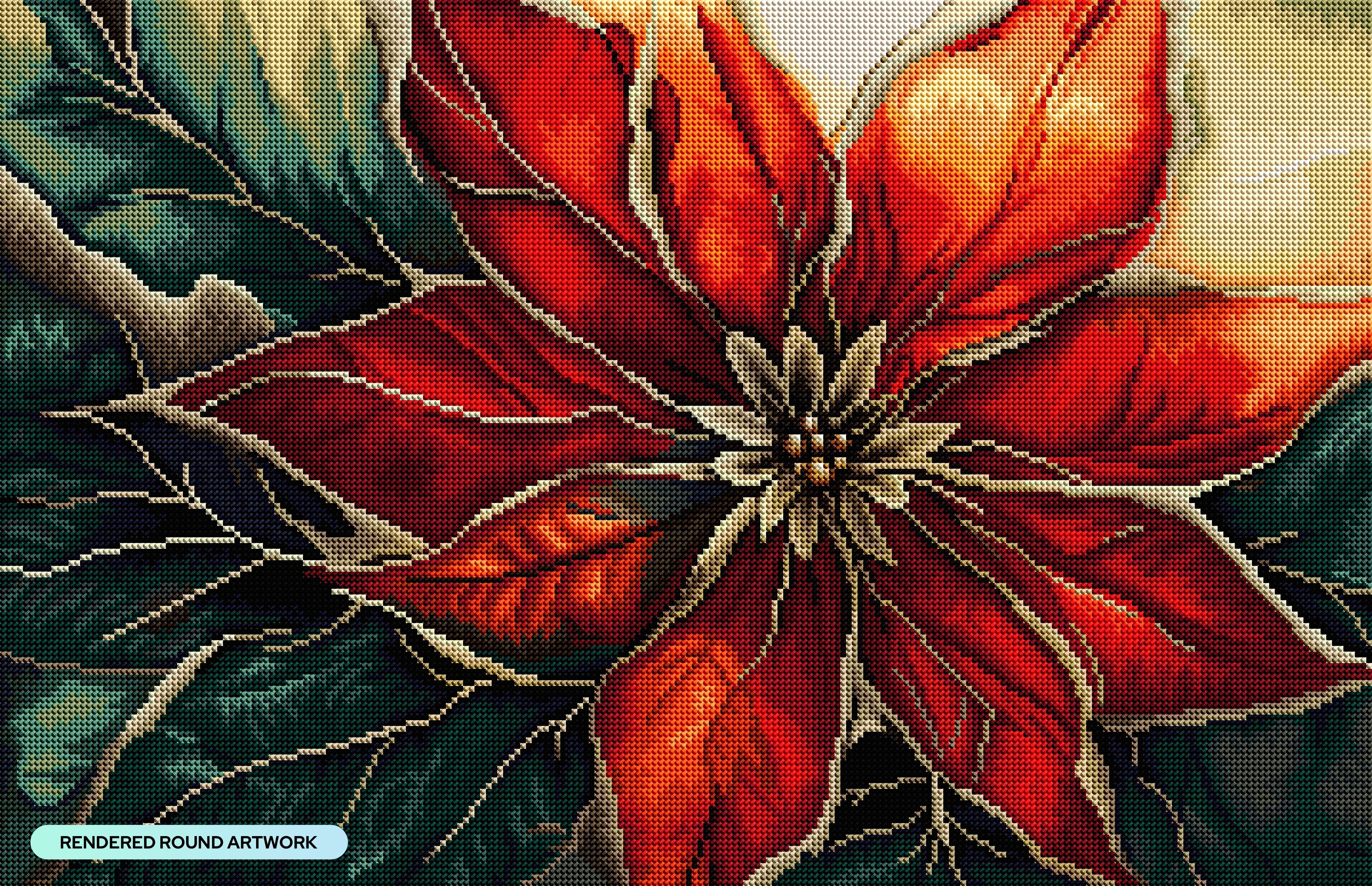 Red Poinsettia – Diamond Art Club