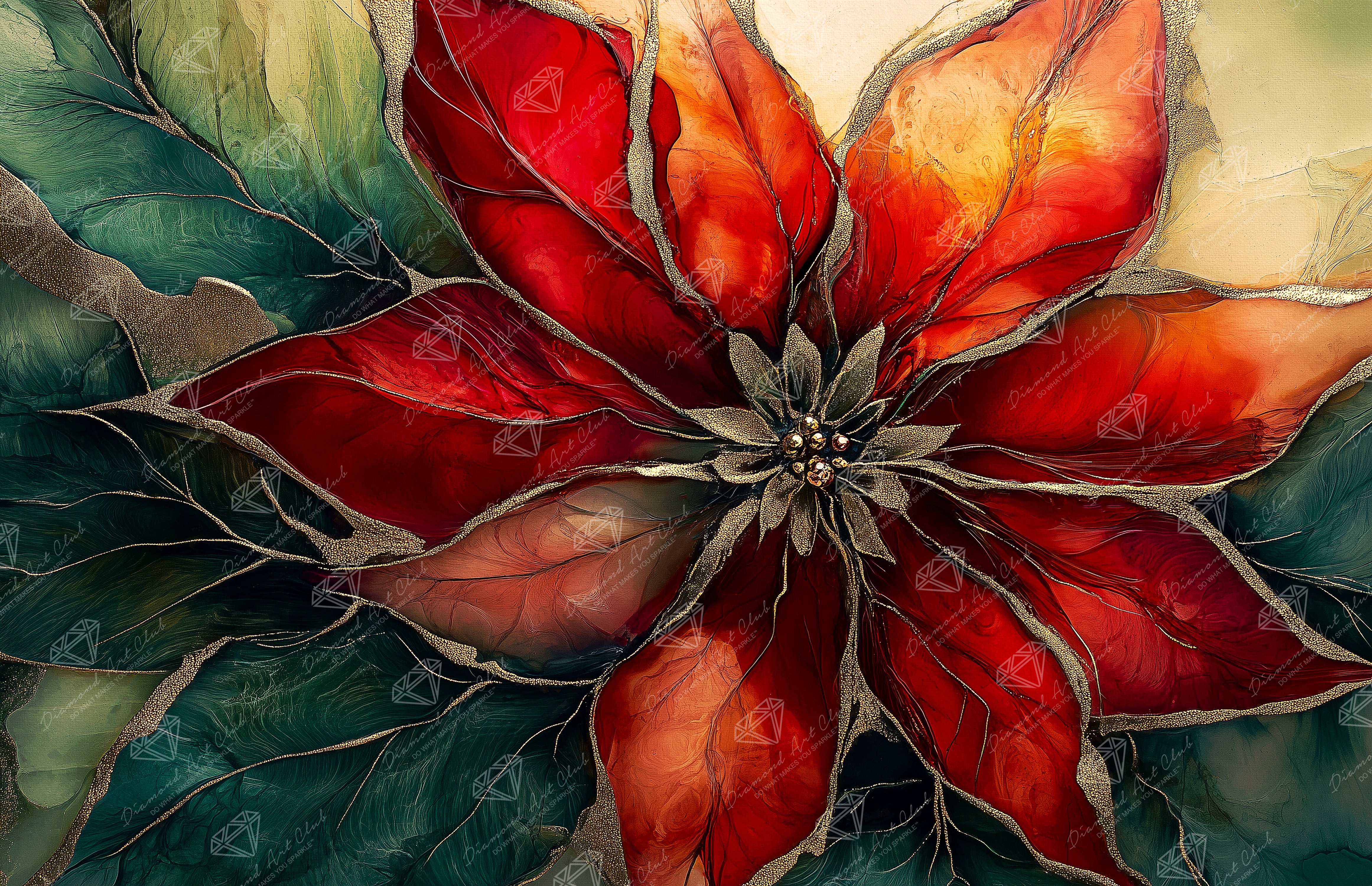 Red Poinsettia – Diamond Art Club