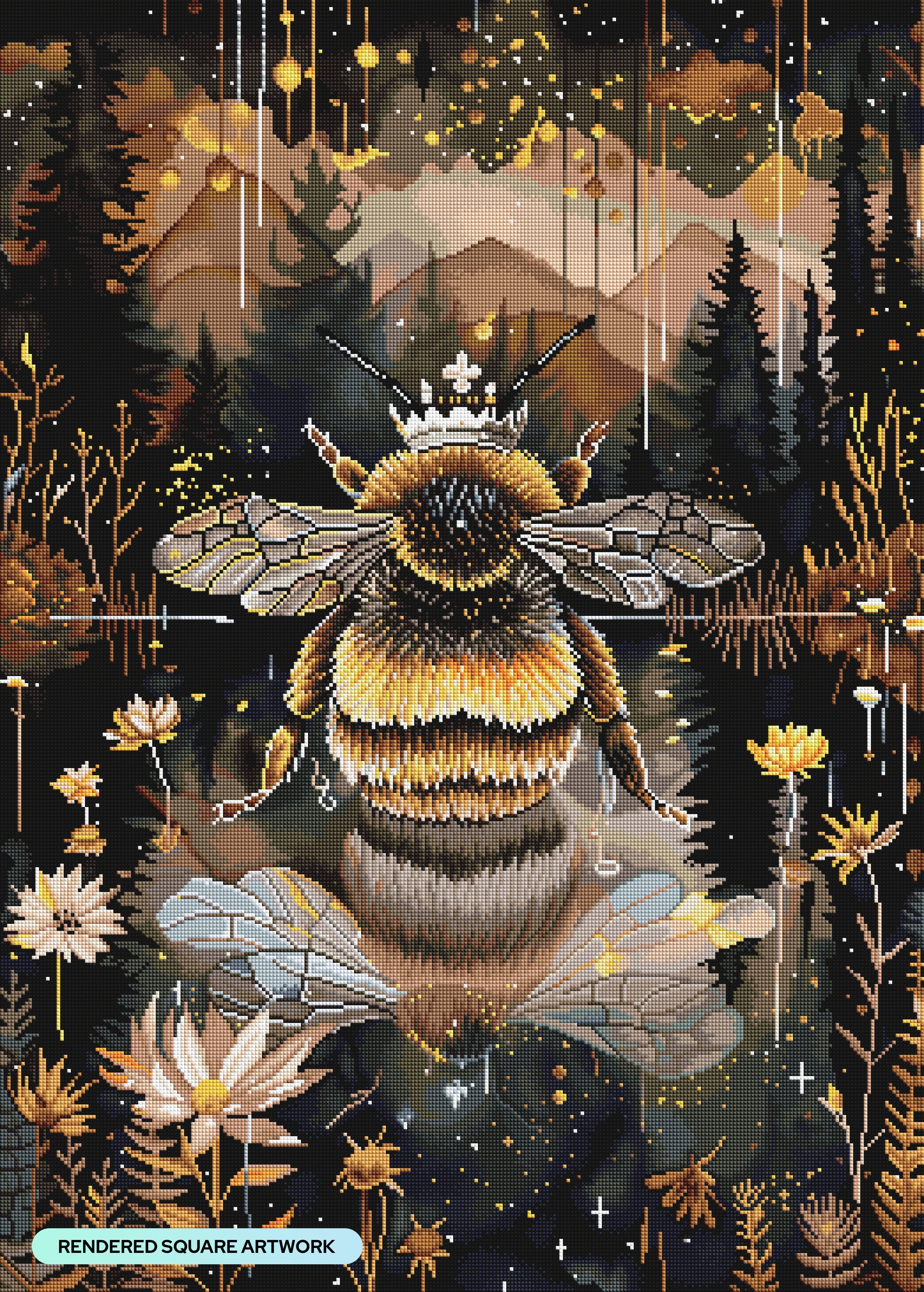 Regal Honeybee Diamond Painting Kit – Diamond Art Club