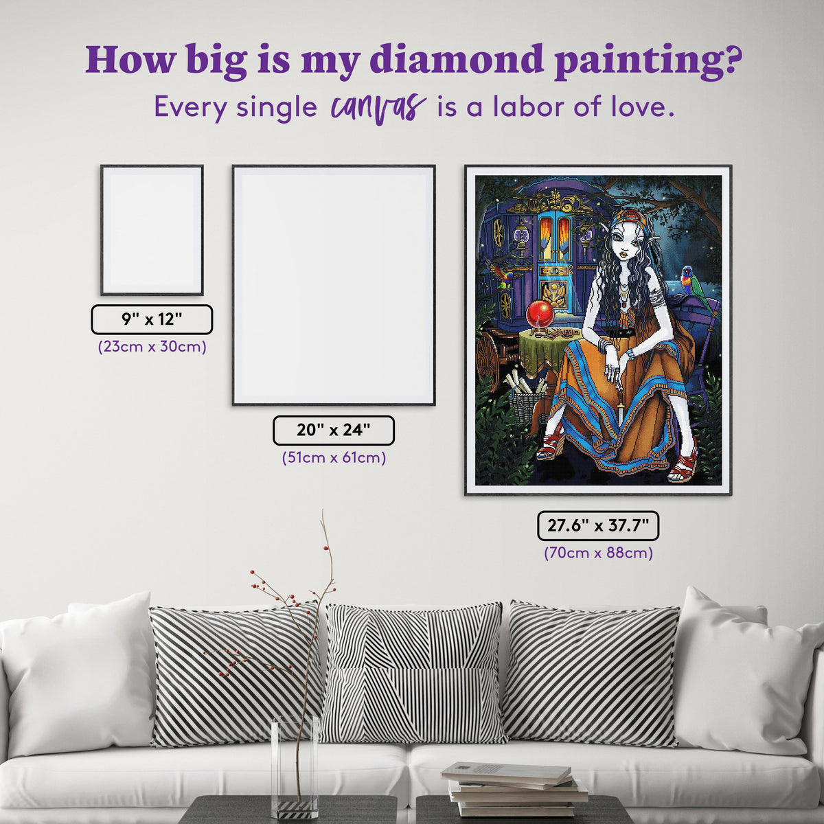 Diamond Painting Remember Me 27.6" x 37.7" (70cm x 88cm) / Square with 95 Colors including 4 ABs and 4 Fairy Dust Diamonds / 99,193