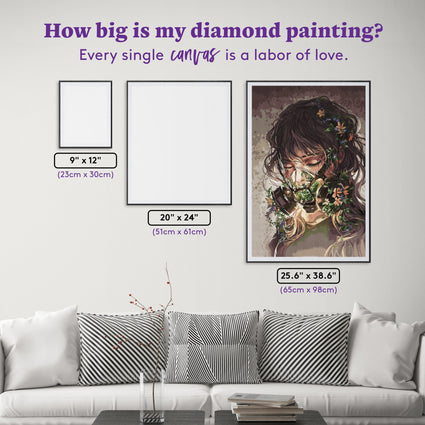 Diamond Painting Respire 25.6" x 38.6" (65cm x 98cm) / Square with 45 Colors including 1 AB and 3 Fairy Dust Diamonds / 102,573