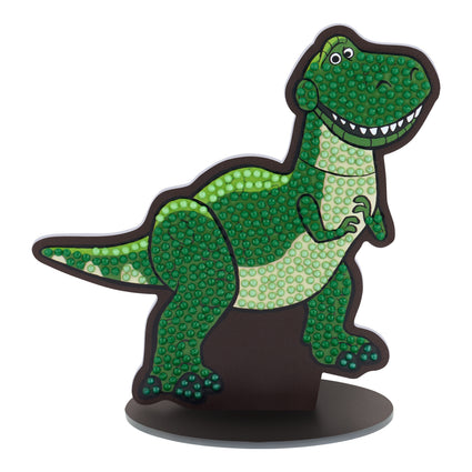 Diamond Painting Rex - Sparkle Pals™ 5.3" x 5.2" (13.4cm x 13.3cm) / Round with 4 Colors including 3 Fairy Dust Diamonds / 490
