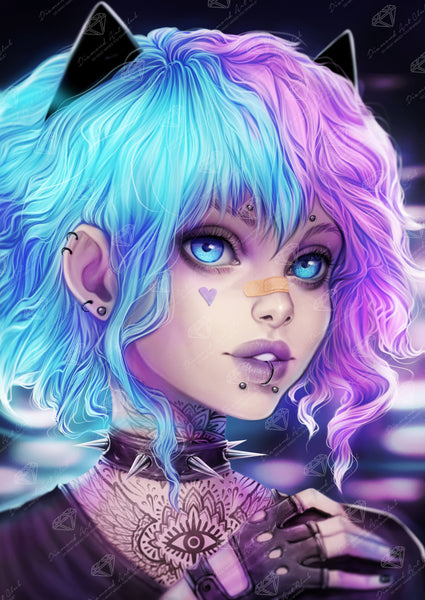 Diamond Painting Rita 22" x 31" (55.8cm x 78.7cm) / Square with 78 Colors including 4 ABs and 1 Electro Diamond and 3 Fairy Dust Diamonds / 70,784