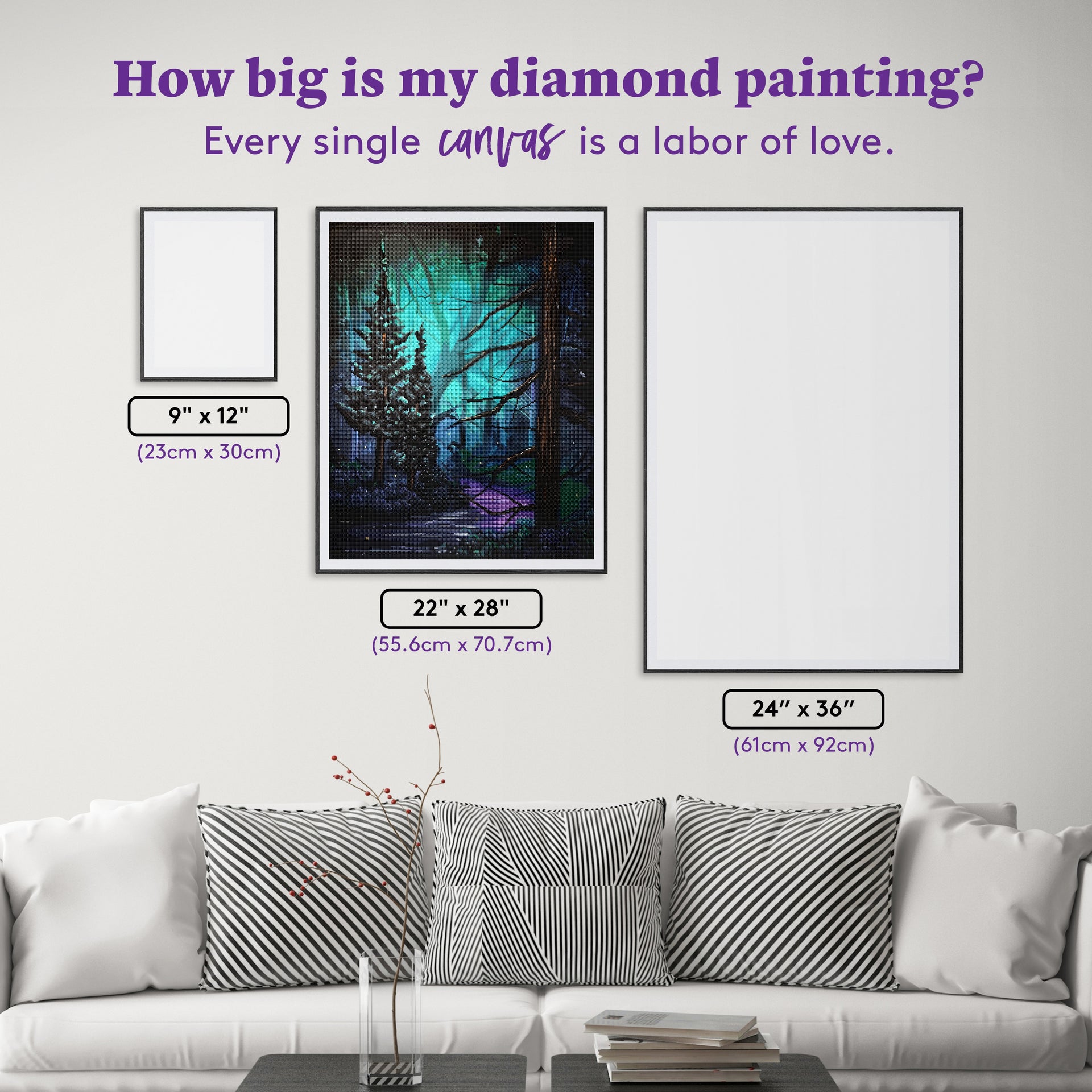 Diamond Painting River of Enchantment 22" x 28" (55.6cm x 70.7cm) / Round with 68 Colors including 1 AB and 3 Fairy Dust Diamonds / 51,914