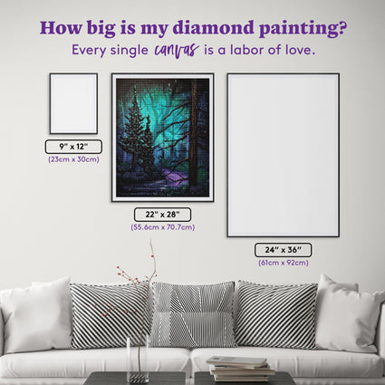 Diamond Painting River of Enchantment 22" x 28" (55.6cm x 70.7cm) / Round with 68 Colors including 1 AB and 3 Fairy Dust Diamonds / 51,914