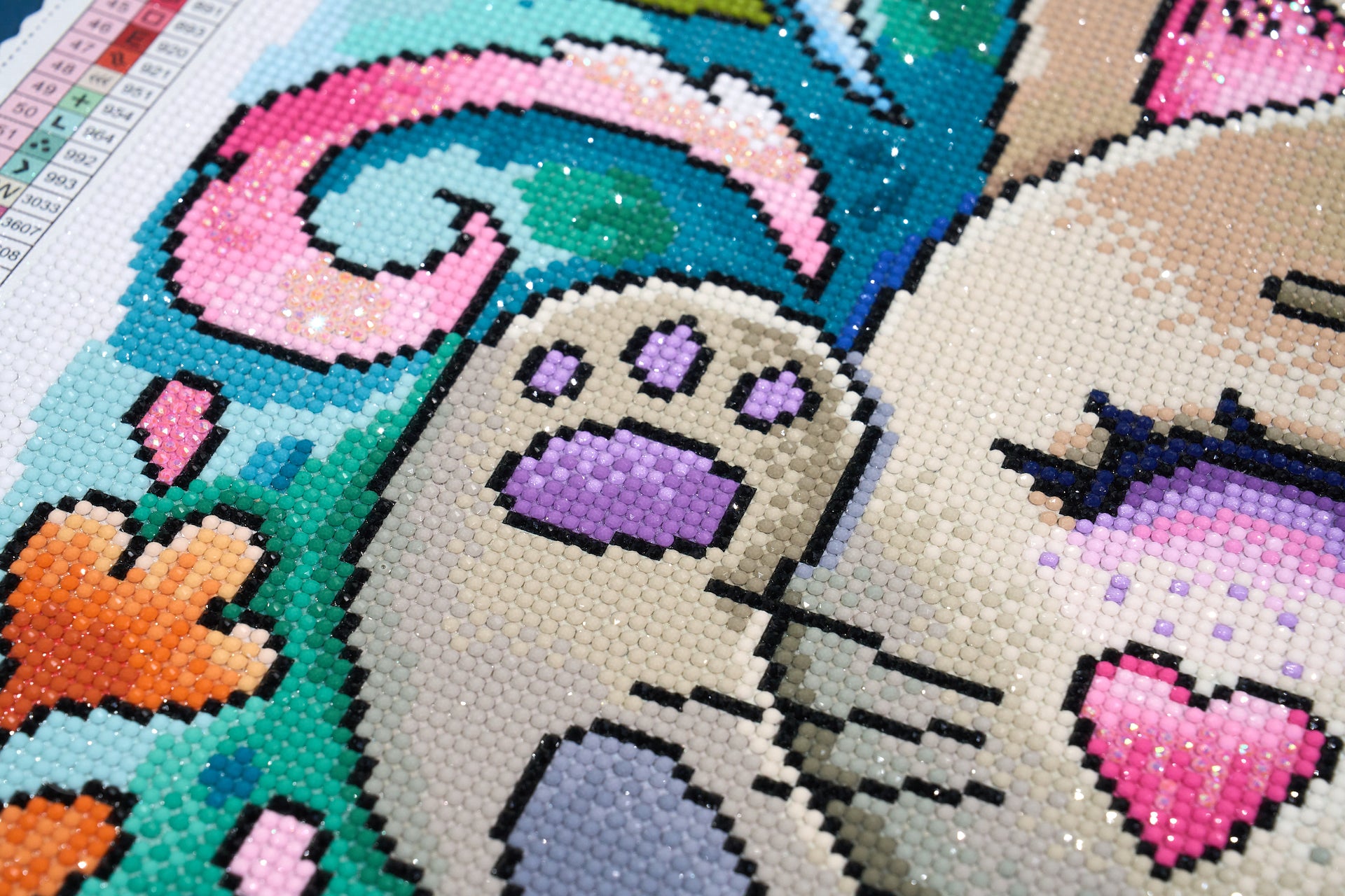 Diamond Painting Rococo Cat 22" x 30" (55.6cm x 75.9cm) / Round with 81 Colors including 3 ABs and 4 Fairy Dust Diamonds / 55,752