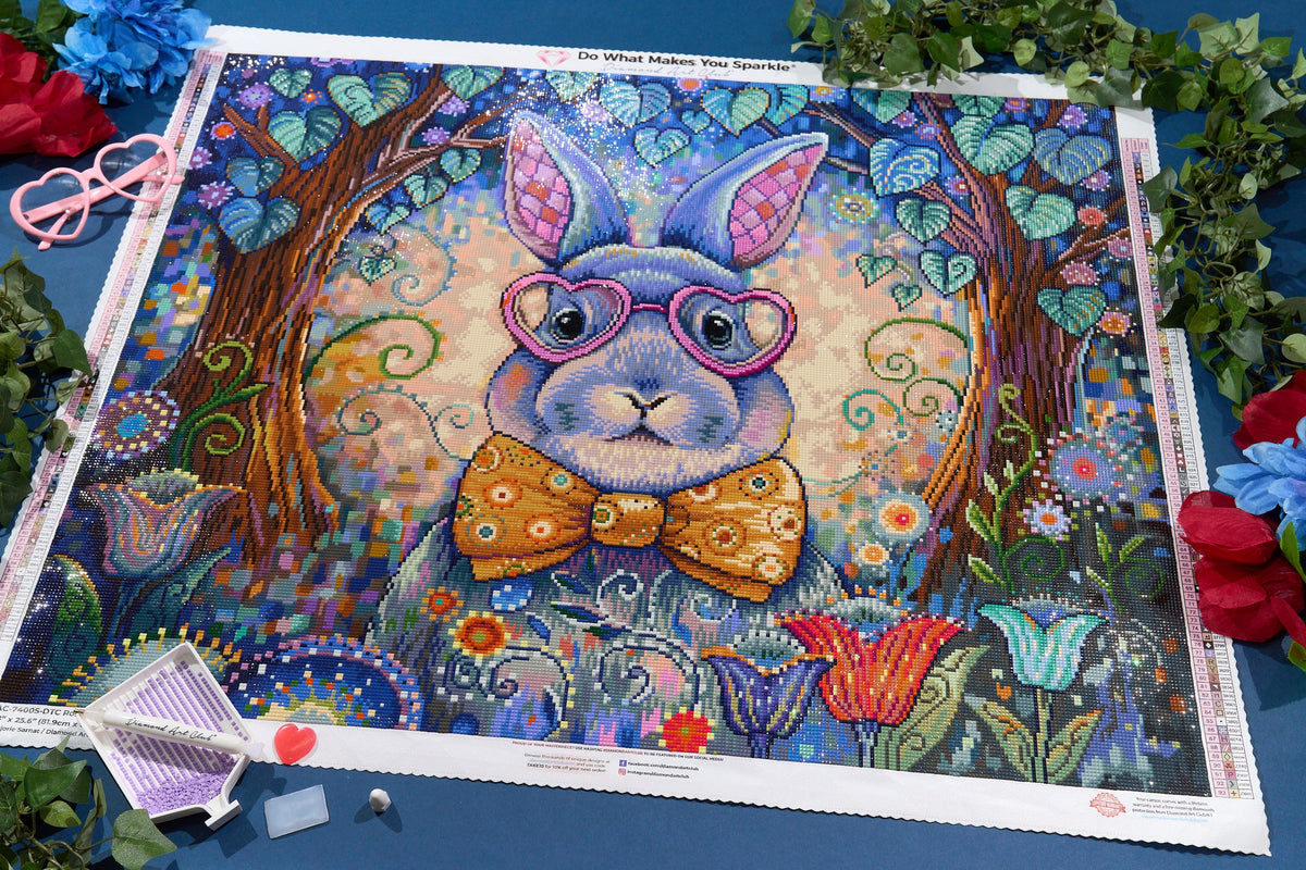 Diamond Painting Rosy Outlook 32.3" x 25.6" (81.9cm x 65cm) / Square with 93 Colors including 1 AB and 4 Fairy Dust Diamonds / 85,869