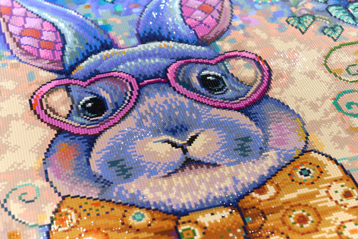 Diamond Painting Rosy Outlook 32.3" x 25.6" (81.9cm x 65cm) / Square with 93 Colors including 1 AB and 4 Fairy Dust Diamonds / 85,869