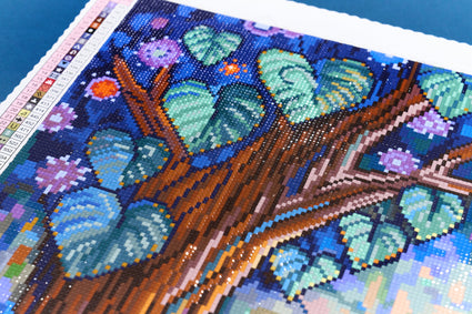 Diamond Painting Rosy Outlook 32.3" x 25.6" (81.9cm x 65cm) / Square with 93 Colors including 1 AB and 4 Fairy Dust Diamonds / 85,869