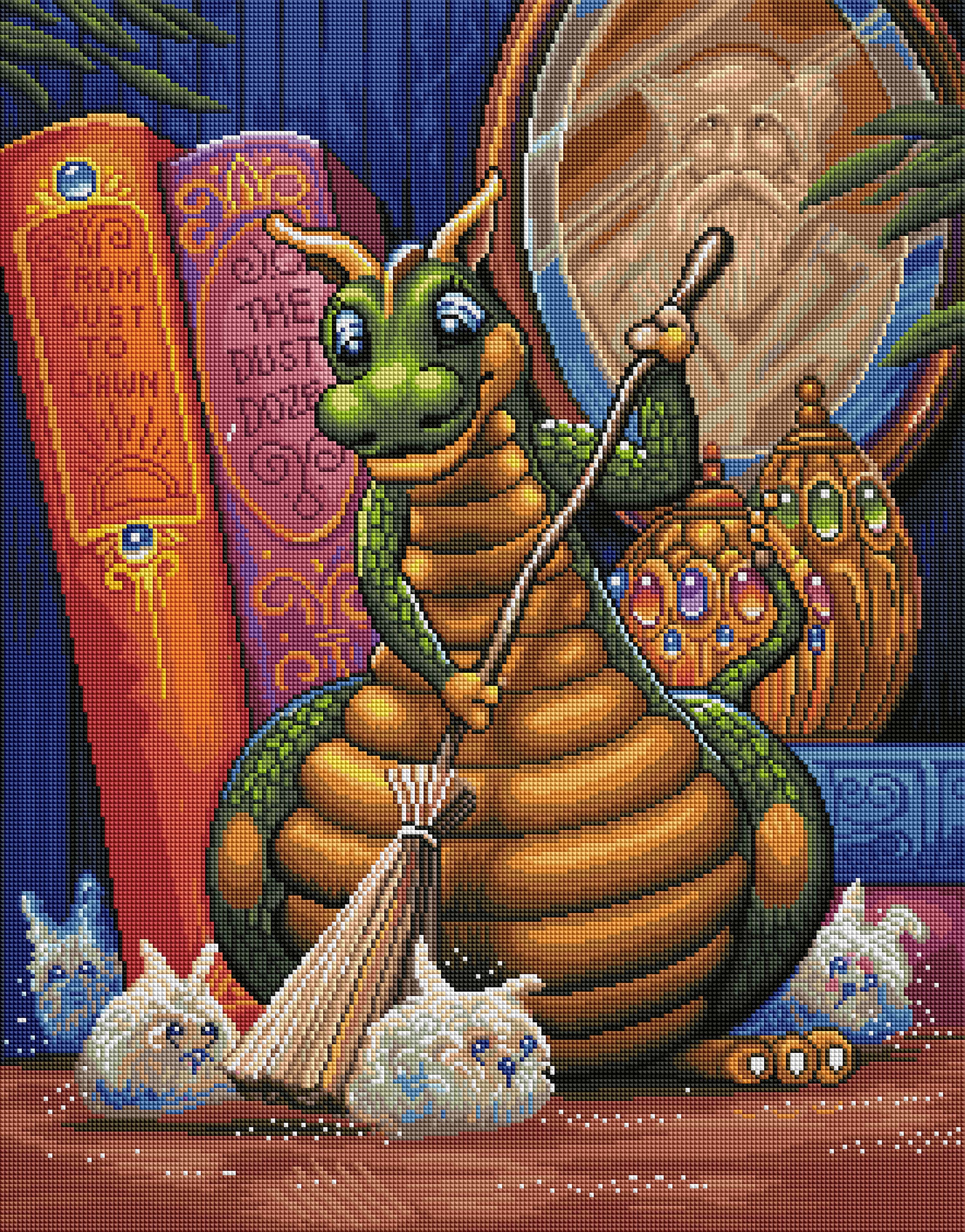 ダイヤモンドアートクラブCatBookshelfRandal Spangler Cat Bookshelf