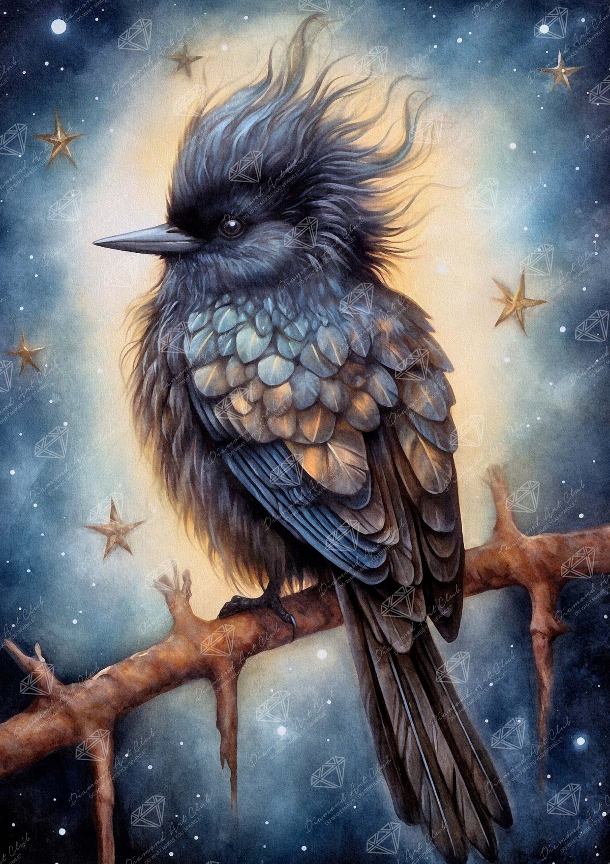 Diamond Painting Royal Bird 22" x 31" (55.6cm x 78.7cm) / Round with 41 Colors including 1 AB and 3 Fairy Dust Diamonds / 57,772