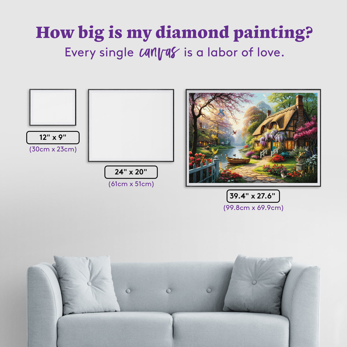 Diamond Painting Rustic Charms 39.4" x 27.6" (99.8cm x 69.9cm) / Square with 94 Colors including 2 ABs and 5 Fairy Dust Diamonds / 112,681