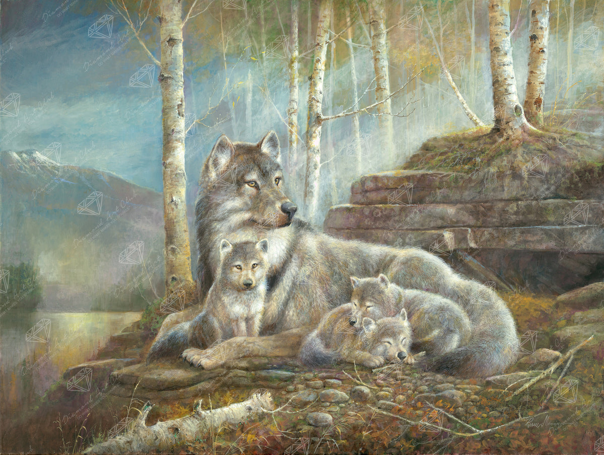 Diamond Painting Safe and Sound 36.6" x 27.6" (93cm x 70cm) / Square with 74 Colors including 2 ABs and 3 Fairy Dust Diamonds / 104,813