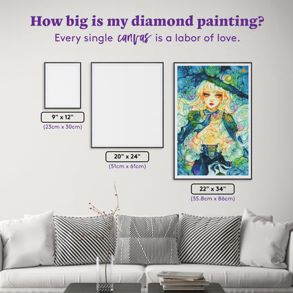 Diamond Painting Satura 22" x 34" (55.8cm x 86cm) / Square with 71 Colors including 2 ABs, 1 Electro and 4 Fairy Dust Diamonds / 77,280