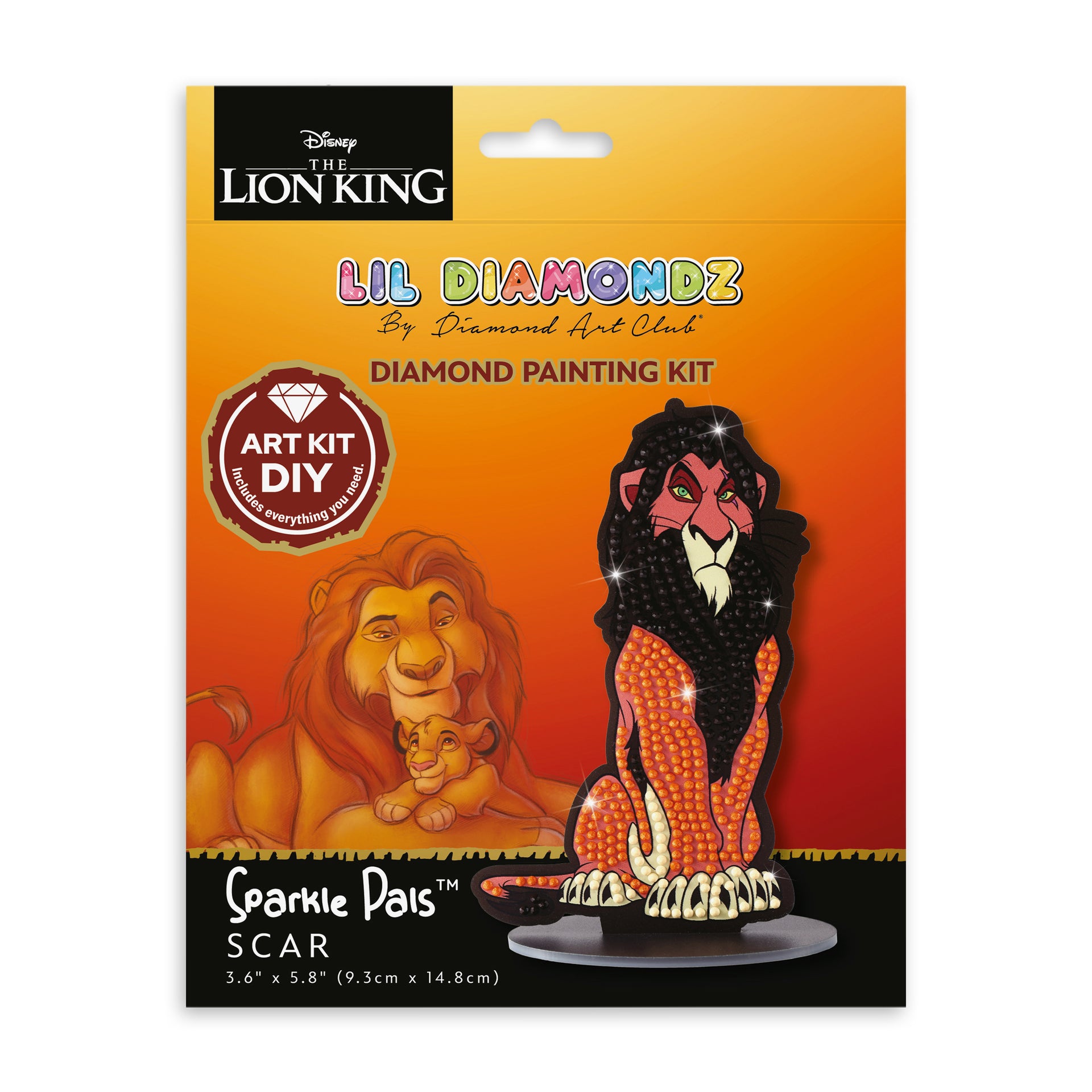 Diamond Painting Scar - Sparkle Pals™ 3.6" x 5.8" (9.3cm x 14.8cm) / Round with 3 Colors including 2 Fairy Dust Diamonds / 130