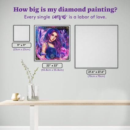 Diamond Painting Scorpio 22" x 22" (55.8cm x 55.8cm) / Square with 66 Colors including 2 ABs, 1 Iridescent Diamond and 4 Fairy Dust Diamonds / 50,176