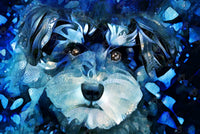 Diamond Painting Scout the Schnauzer Puppy 35.4" x 23.6" (90cm x 60cm) / Square with 39 Colors including 2 ABs and 1 Fairy Dust Diamonds / 87,001