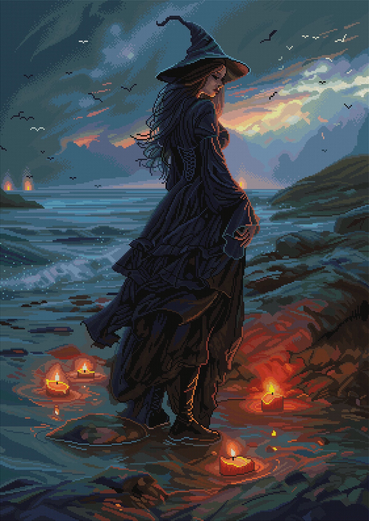 Diamond Painting Sea Witch 27.6" x 27.6" (69.9cm x 69.9cm) / Square with 76 Colors including 2 ABs and 4 Fairy Dust Diamonds / 111557