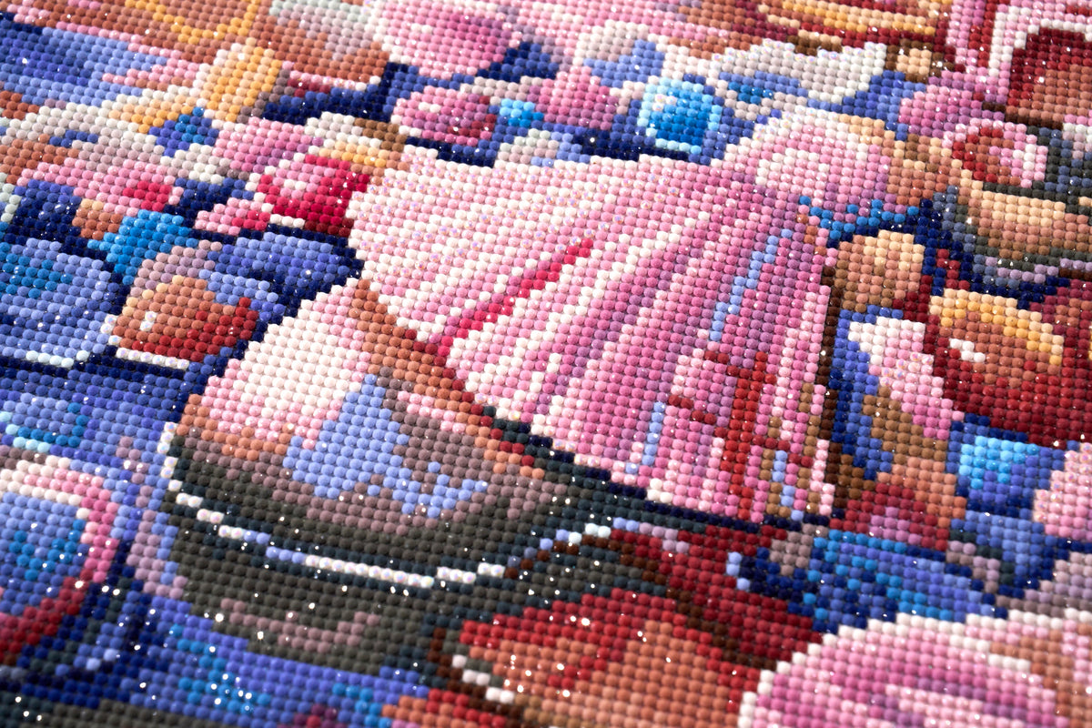 Diamond Painting Seashells on the Beach 22" x 22" (55.6cm x 55.6cm) / Round with 47 Colors including 2 ABs and 3 Fairy Dust Diamonds / 40,804