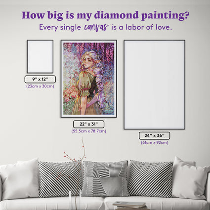 Diamond Painting Secret Path 22" x 31" (55.5cm x 78.7cm) / Round with 86 Colors including 3 ABs and 2 Fairy Dust Diamonds / 57,772