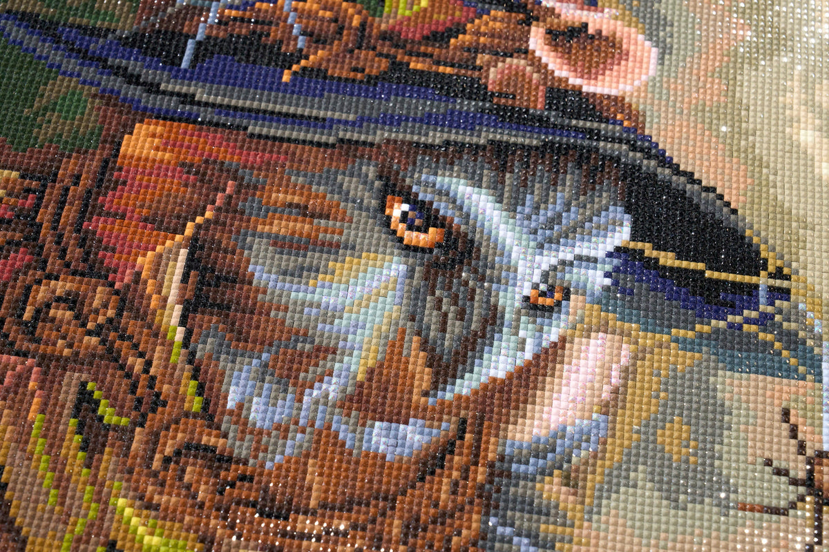 Diamond Painting Secrets of the Feather and Fur 22" x 28" (55.8cm x 70.7cm) / Square with 55 Colors including 4 ABs and 1 Fairy Dust Diamond / 63,616