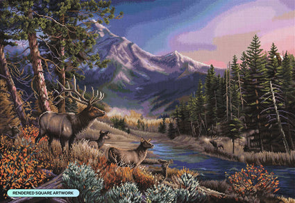 Diamond Painting September Passage 40.2" x 27.6" (101.8cm x 69.9cm) / Square with 77 Colors including 3 ABs and 3 Fairy Dust Diamonds / 114,929